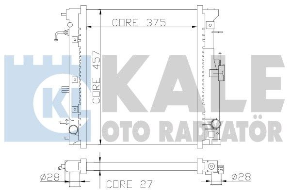 KALE OTO RADYATÖR Radiaator,mootorijahutus 365700